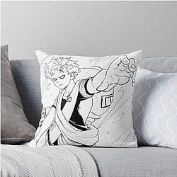 Gaara - Black and White Throw Pillow