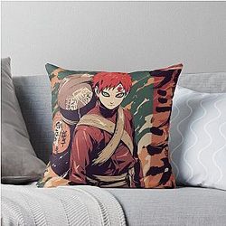 Gaara Sand Ninja Warrior Throw Pillow