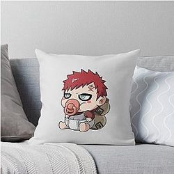 Gaara Naruto Chibi Sand Shinobi Throw Pillow