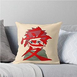 Mini Gaara Throw Pillow