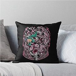 Rock Lee vs Gaara Throw Pillow