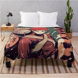 Gaara Sand Ninja Warrior Throw Blanket