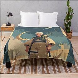 Sand guardian Gaara's desert sanctuary throw blanket