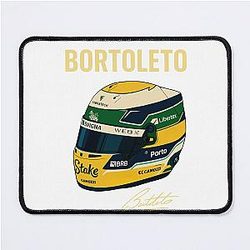 Gabriel Bortoleto Helmet Illustration Formula 1 Brazil Motorsport Art Mouse Pad