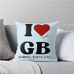 I love Gabriel Bortoleto Throw Pillow