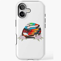 Gabriel Bortoleto 2024 Helmet With Flowers iPhone Tough Case