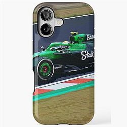 Gabriel Bortoleto racing his 2025 F1 car at Suzuka during Japanese Grand Prix watercolor iPhone Case