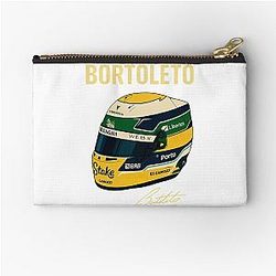Gabriel Bortoleto Helmet Illustration Formula 1 Brazil Motorsport Art Zipper Pouch