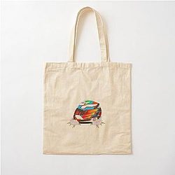 Gabriel Bortoleto 2024 Helmet With Flowers Cotton Tote Bag