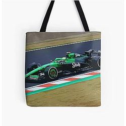 Gabriel Bortoleto racing his 2025 F1 car at Suzuka during the Japanese Grand Prix watercolor Tote Bag
