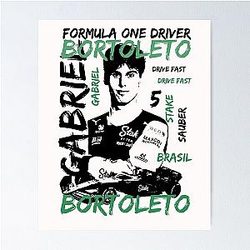 F1 Gabriel Bortoleto Art Brazilian Driver Poster