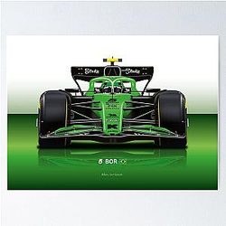 Gabriel Bortoleto Formula 1 Sauber Racing Car Poster