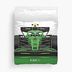 Gabriel Bortoleto Formula 1 Racing Car Duvet Cover