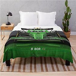 Gabriel Bortoleto Formula 1 Racing Car Throw Blanket