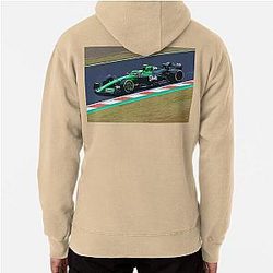 Gabriel Bortoleto racing his 2025 F1 car at Suzuka during the Japanese Grand Prix Pullover Hoodie