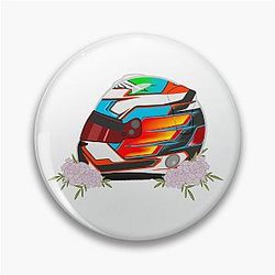 Gabriel Bortoleto 2024 Helmet with Flowers Pin