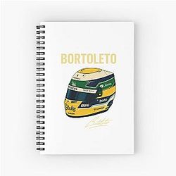 Gabriel Bortoleto Helmet Illustration Formula 1 Brazil Motorsport Spiral Notebook