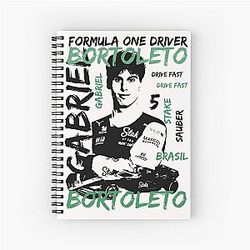F1 Gabriel Bortoleto Art Brazilian Driver Spiral Notebook