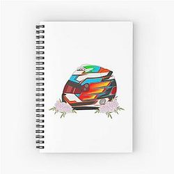 Gabriel Bortoleto 2024 Helmet with Flowers Notebook
