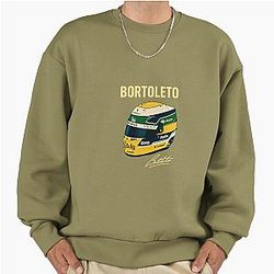 Gabriel Bortoleto Helmet Formula 1 Brazil Motorsport Art Premium Oversized Sweatshirt