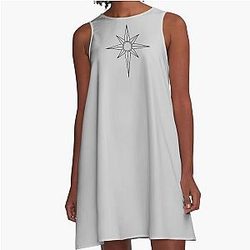 Lady Galadriel star elven badge Rings of Power queen A-Line Dress