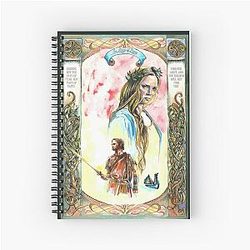 The Rings of Power Galadriel and Halbrand Spiral Notebook