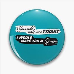 Galadriel and Halbrand Rings of Power quote pin