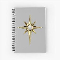 Lady Elven Badge Rings of Power Queen Spiral Notebook