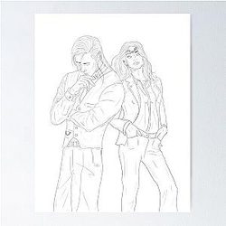 Galadriel and Celeborn Modern Poster