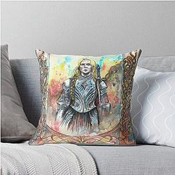 The Rings of Power Galadriel of the Noldor Throw Pillow