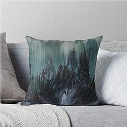 Galadriel Destroyes Dol Guldur Throw Pillow