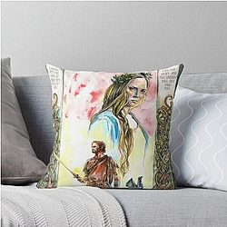 The Rings of Power Galadriel and Halbrand Throw Pillow