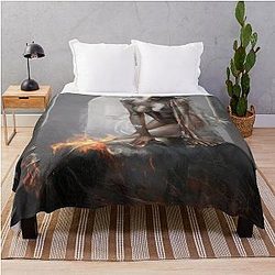 Galadriel in Amon Sul Throw Blanket