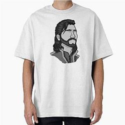 Gale Dekarios - Headshot - Baldurs Gate - Greyscale Oversized T-Shirt