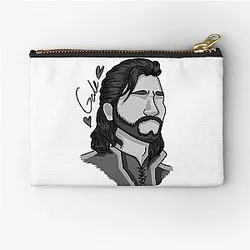 Gale Dekkaris - Baldur's Gate Headshot Variation black and white Zipper Pouch