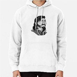 Gale Dekarios - Headshot - Baldurs Gate Variation Greyscale Pullover Hoodie