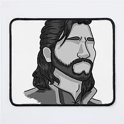 Gale Dekarios - Headshot - Baldur's Gate - Greyscale Mouse Pad