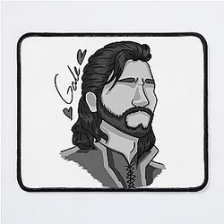 Gale Dekarios - Baldur's Gate - Headshot - Black and White Mousepad