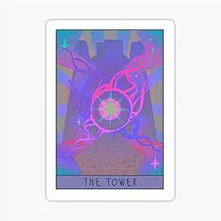 Gale Dekarios of Waterdeep, Baldur's Gate 3 Tarot Card Sticker The Tower