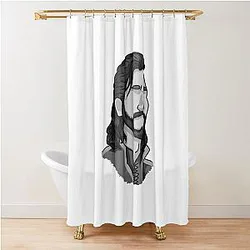 Gale Dekarios - Headshot - Baldur's Gate - Greyscale Shower Curtain