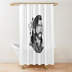 Gale Dekarios - Baldur's Gate - Headshot - Black and White Shower Curtain