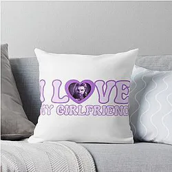I Love My Girlfriend Gale Dekarios Throw Pillow
