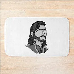Gale Dekarios - Headshot - Baldur's Gate - Variation 4 - Greyscale Bath Mat