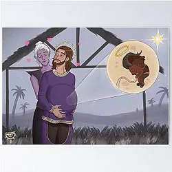 Pregnant Gale Dekarios meme BG3 Poster
