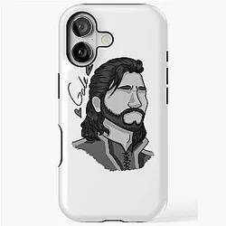 Gale Dekarios Baldurs Gate Headshot Variation black white iPhone Tough Case