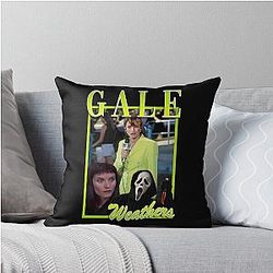 Gale Weathers Scream Tribute Throw Pillow (Lime Green)