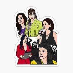 Evolution of Gale Weathers Scream Sticker