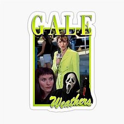Gale Weathers Scream Tribute Lime Green Sticker