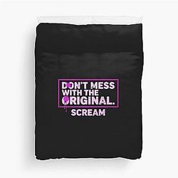 Of Don't Mess with the Original T-Shirt - Scream - Gale Weathers Distressed Typography Duvet Cover