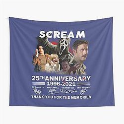 Scream Movie 25th Anniversary Cast Signed Sidney Gale Weathers Dwight Gifts Vintage Amazing Tapestry